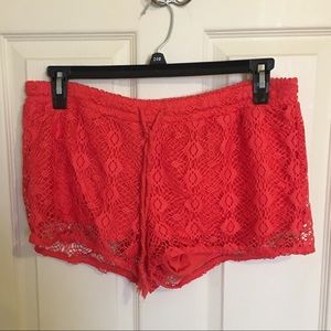 Coral Red Shorts